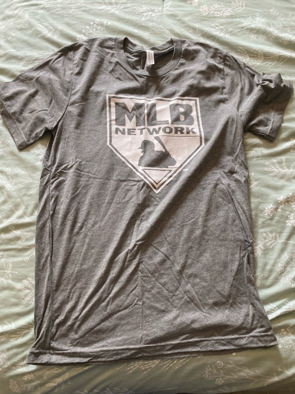 Bella Canvas Gray MLB Network Short Sleeve Tee